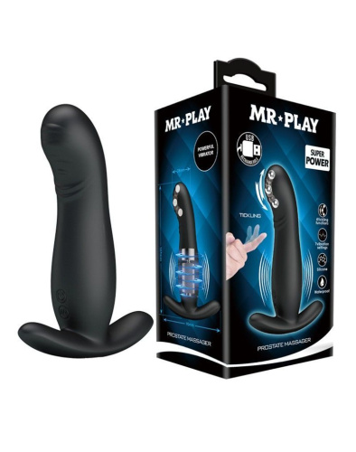 LyBaile Mr.Play Vibrating Tickling Prostate Massager - вібромасажер простати, 12.7х3 см (чорний)